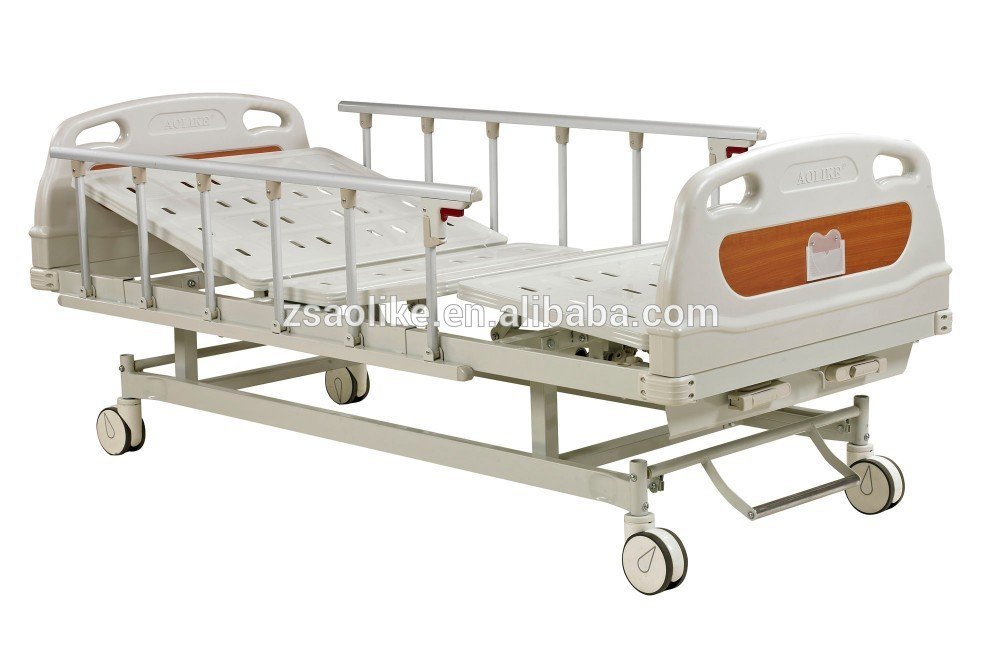 2 manivelas de alta calidad y cama de hospital manual de bajo costo
